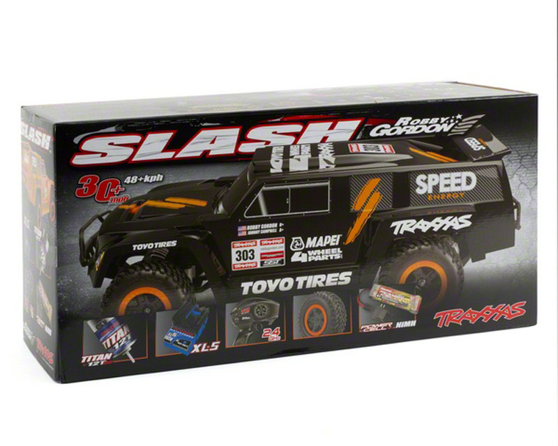 Радиоуправляемая машина Slash Robby Gordon Dakar Edition 2WD 2.4GHz RTR (TRA5804) (нажмите для увеличения) Радиоуправляемая машина Slash Robby Gordon Dakar Edition 2WD 2.4GHz RTR (TRA5804) (нажмите для увеличения)
