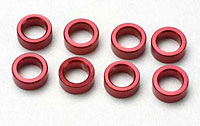 Spacer Pushrod 6x8x4mm Aluminum Red 8pcs (  )