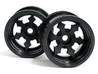 Spike Truck Wheel Black 2.2in 55x50mm 2pcs