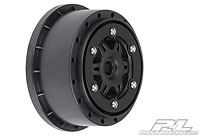 Split Six 2.2/3.0 Black/Black Bead-Loc Front Wheels SC10 2pcs