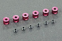 Aluminium Stopers Burgundy with M3 Set Screws 6pcs (GSC-S01210BR)