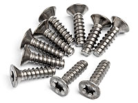 Titanium Tp. Flat Head Screw M4x15mm 10pcs (  )