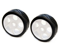 HobbySoul 1/8th On-Road Slick Tyres on 5-Spoke Wheels 2pcs (  )