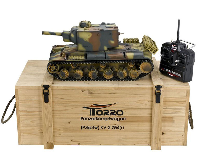 Радиоуправляемый танк Torro KV-2 754(r) Panzerkampfwagen Airsoft RC Tank PRO 1:16 Metal with Wooden Box 2.4GHz (TR1112438785) (нажмите для увеличения)