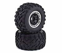 Maxx Pre-Mounted Tires & Wheels Black/Chrome 2pcs (  )