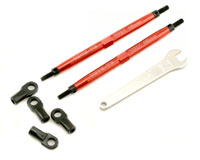 Turnbuckles Toe Links 5x112mm Tubes 7075-T6 Aluminum Red T-Maxx 2pcs