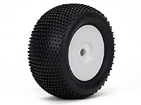 Mounted Nubz Tyre 143x68mm S Compound On Dish Wheel White