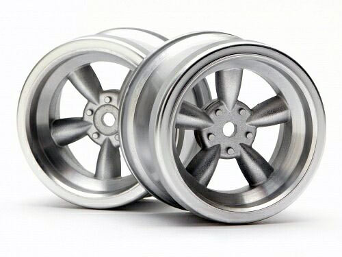 Vintage 5 Spoke Wheel 26mm Matte Chrome 0mm Offset 2pcs (HPI-3815) (  )