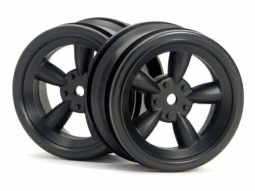 Vintage 5 Spoke Wheel 26mm Black 0mm Offset 2pcs (HPI-3816) (  )