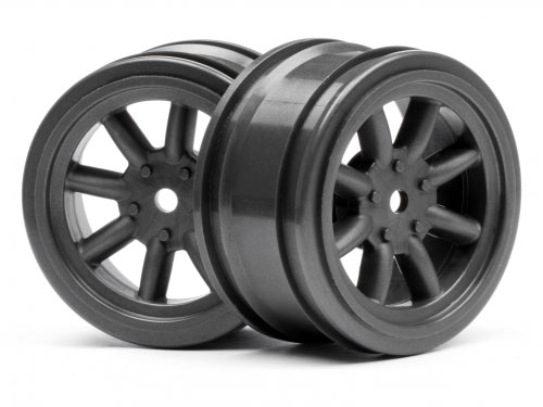 Vintage 8 Spoke Wheel 26mm Gunmetal 0mm Offset 2pcs (HPI-3809) (  )