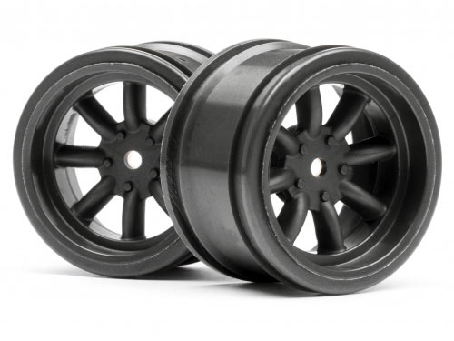 Vintage 8 Spoke Wheel 31mm Gunmetal 6mm Offset 2pcs (HPI-3814) (  )