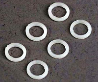 White Plastic Washers 5x8x1.0mm 6pcs