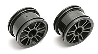 Narrow Spoked Wheel Black RC18 2pcs (  )