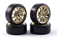 10-Spoke Drift Wheel Gold & Tyre Set 4pcs (  )