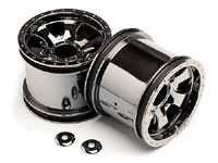 Warlock Wheel Black Chrome 2.2in 2pcs