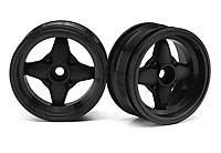 MX60 Four Spoke Wheel Black 0mm Offset 2pcs