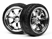 Mounted T-Grip Tire 26mm on Rays 57S-PRO Wheel Chrome 2pcs (  )