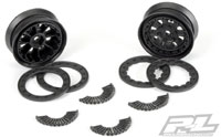 Denali 1.9 Bead Lock Wheels Black/Black Hex 12mm 2pcs (  )