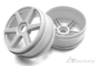 Special 1/8 Buggy No-Slots Wheel 6-Spoke Hex17mm White 2pcs (  )