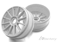 Special 1/8 Buggy No-Slots Wheel 12-Spoke Hex17mm White 2pcs (  )