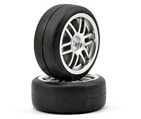 Pre-Mounted Gymkhana Slick Tires on Rally Wheels Satin 1/16 2pcs (  )