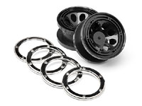 Wheels with Gunmetal Beadlocks Scout RC 2pcs