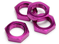 Wheel Hex Nut Lightning Series Purple 4pcs