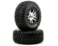 BFGoodrich Mud-Terrain TA on Front SCT Split-Spoke Satin Chrome Black Beadlock 2pcs (  )