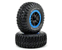 BFGoodrich Mud-Terrain KM2 on Rear SCT Split-Spoke Black Blue Beadlock 2pcs