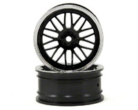 Front Deep Mesh Wheel 54x26mm Chrome/Black 2pcs (  )