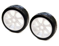 HobbySoul 1/8th On-Road Slick Tyres on 7-Spoke Wheels 2pcs (  )