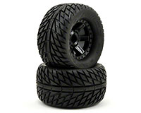 Street Fighter 2.8 30 Series Traxxas Style Bead Tires on Desperado Black Wheels Electric Front 2pcs (  )