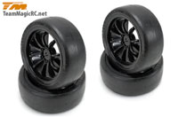 Tires Touring Mounted 10-Spoke Wheel Black 4pcs (  )