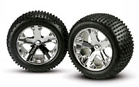 Alias Tires 2.8 on Chrome All-Star Wheels HEX12mm Rear 2pcs