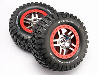 BFGoodrich Mud-Terrain KM2 on SCT Split-Spoke Chrome Red Beadlock 2pcs (  )