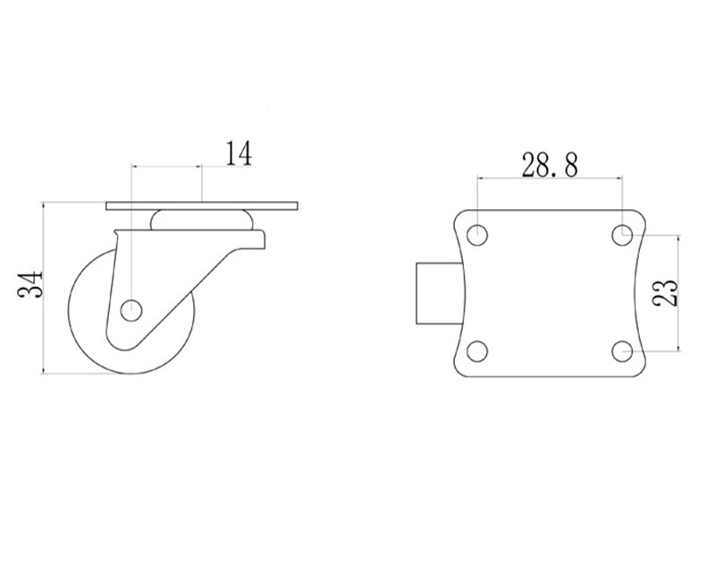Поворотное колесо WheelTec Swivel Wheel 25mm (WT-SW-25MM) (нажмите для увеличения) Поворотное колесо WheelTec Swivel Wheel 25mm (WT-SW-25MM) (нажмите для увеличения)