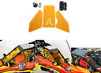 Full-Force RC Front/Side Window Set for HPI Baja 5b Orange (  )