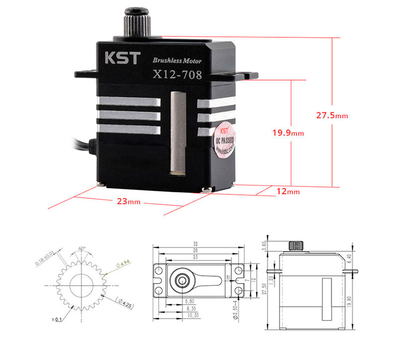 Цифровой сервопривод бесколлекторный KST X12-708 V8.0 HV Brushless Metal Gear Micro Digital Servo (KST-X12-708) (нажмите для увеличения) Цифровой сервопривод бесколлекторный KST X12-708 V8.0 HV Brushless Metal Gear Micro Digital Servo (KST-X12-708) (нажмите для увеличения)