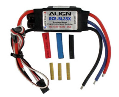 Регулятор скорости Align RCE-BL35X Brushless ESC 35A Governer Mode (K10304TA) (нажмите для увеличения)