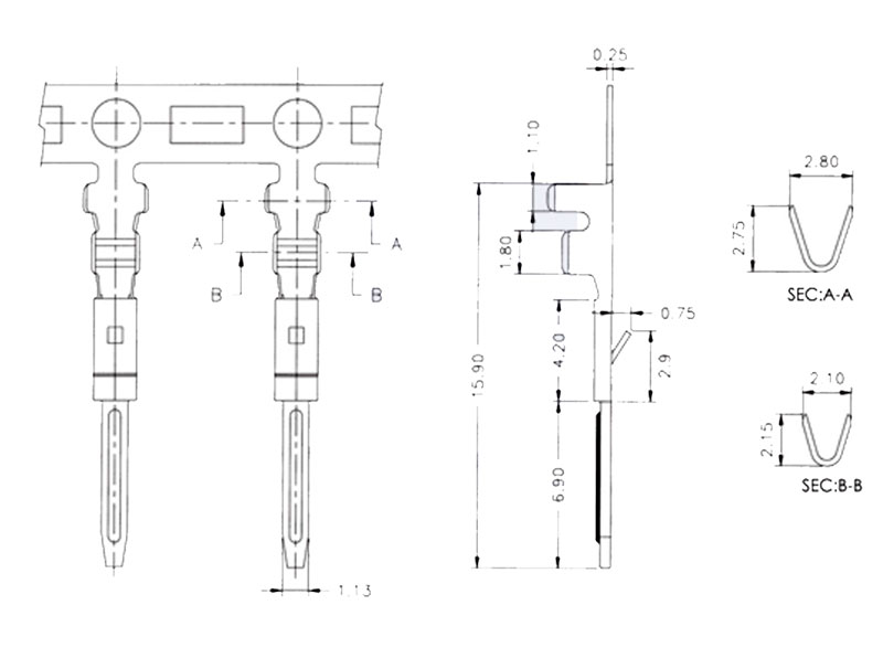 Коннекторы разъемы Amass JST-BEC Connectors Male/Female TL2895 (AM-1024) (нажмите для увеличения)