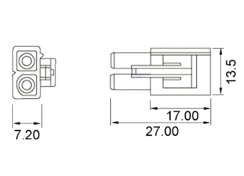 Коннекторы Amass Tamiya Male/Female Battery Connector 1022A+1022B (AM-1022) (нажмите для увеличения)