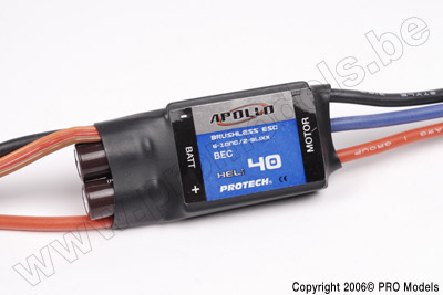 Электронный регулятор Protech Apollo ESC Brushless 40A Heli Zoom 450 (PRO.E35-H) (нажмите для увеличения)