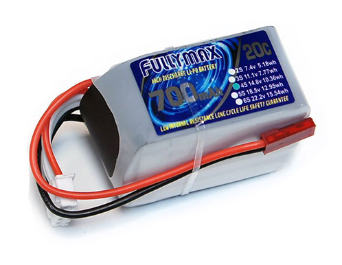 Аккумулятор Fullymax LiPo Battery 4S 14.8V 700mAh 20C JST (FB700HP-4S) (нажмите для увеличения)