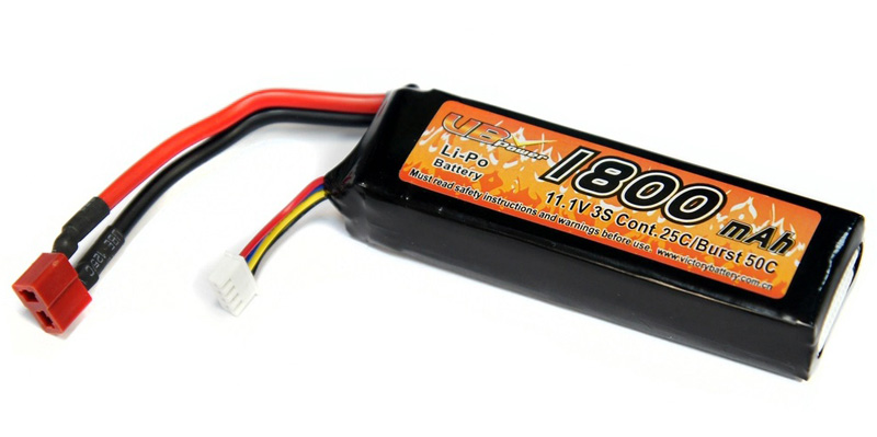 Аккумулятор VBPower Battery LiPo 11.1V 1800mAh 25C T-Plug (VB-3S-1800) (нажмите для увеличения)