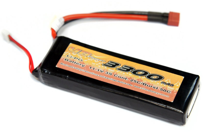 Аккумулятор VBPower Battery LiPo 11.1V 3300mAh 25C T-Plug (VB-3S-3300) (нажмите для увеличения)