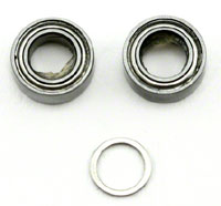 Tail Rotor Bearings MR74ZZ 4x7x2.5mm and Washer 4x5.1x0.3mm T-Rex 450SE (  )