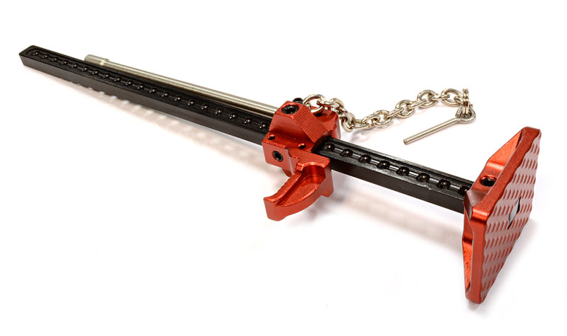 Домкрат декоративный для краулеров Integy Crawler Scale Metal High Lift Jig 1/10 Red (INT-C25881RED) (нажмите для увеличения)