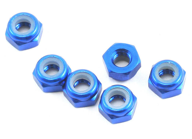 Гайки Aluminum Locknut M3mm Blue 6pcs (AS31550) (нажмите для увеличения)