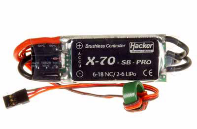 Регулятор скорости Hacker X-70 SB Pro Brushless ESC 70A (87200006) (нажмите для увеличения)