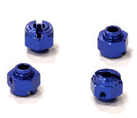 Billet Machined Alloy Hex Wheel Hub 12mm Blue Savage XS 4pcs (  )